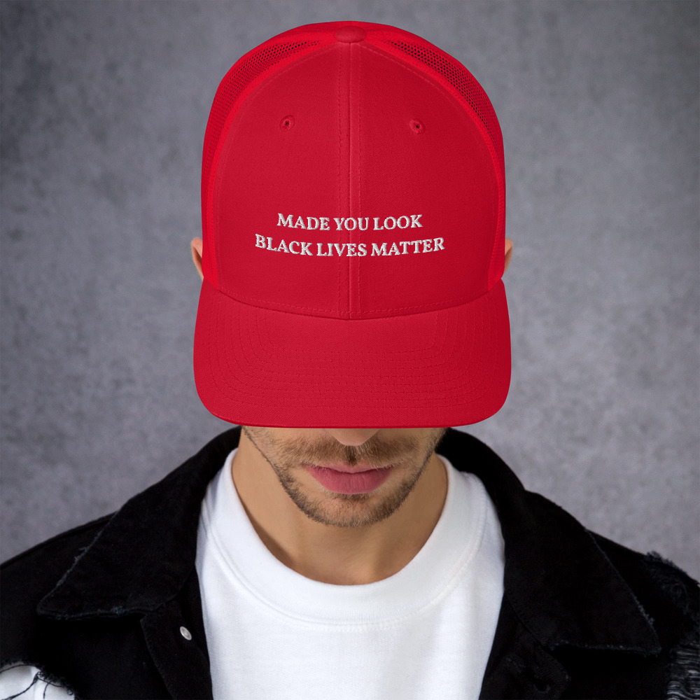 Go All Out Adult Made Ya Look Black Lives Matter Embroidered Bucket Cap Dad Hat