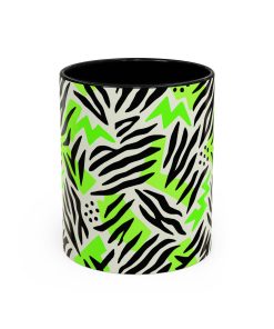 Totally F'N Awesome Vibrant Zebra Print Coffee Mug - 11 & 15 oz - Perfect for Caffeine Lovers