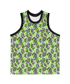 Totally F'N Awesome Unisex Basketball Jersey with Bold Green and Black Pattern