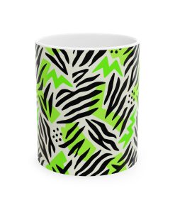 Totally F'N Awesome Vibrant Jungle Pattern Ceramic Mug - 11oz & 15oz